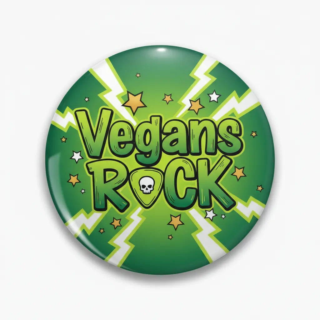 Vegans ROCK Pinback 2.25-inch