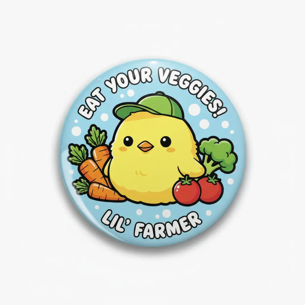 Veggie Chick Pinback 2.25-inch