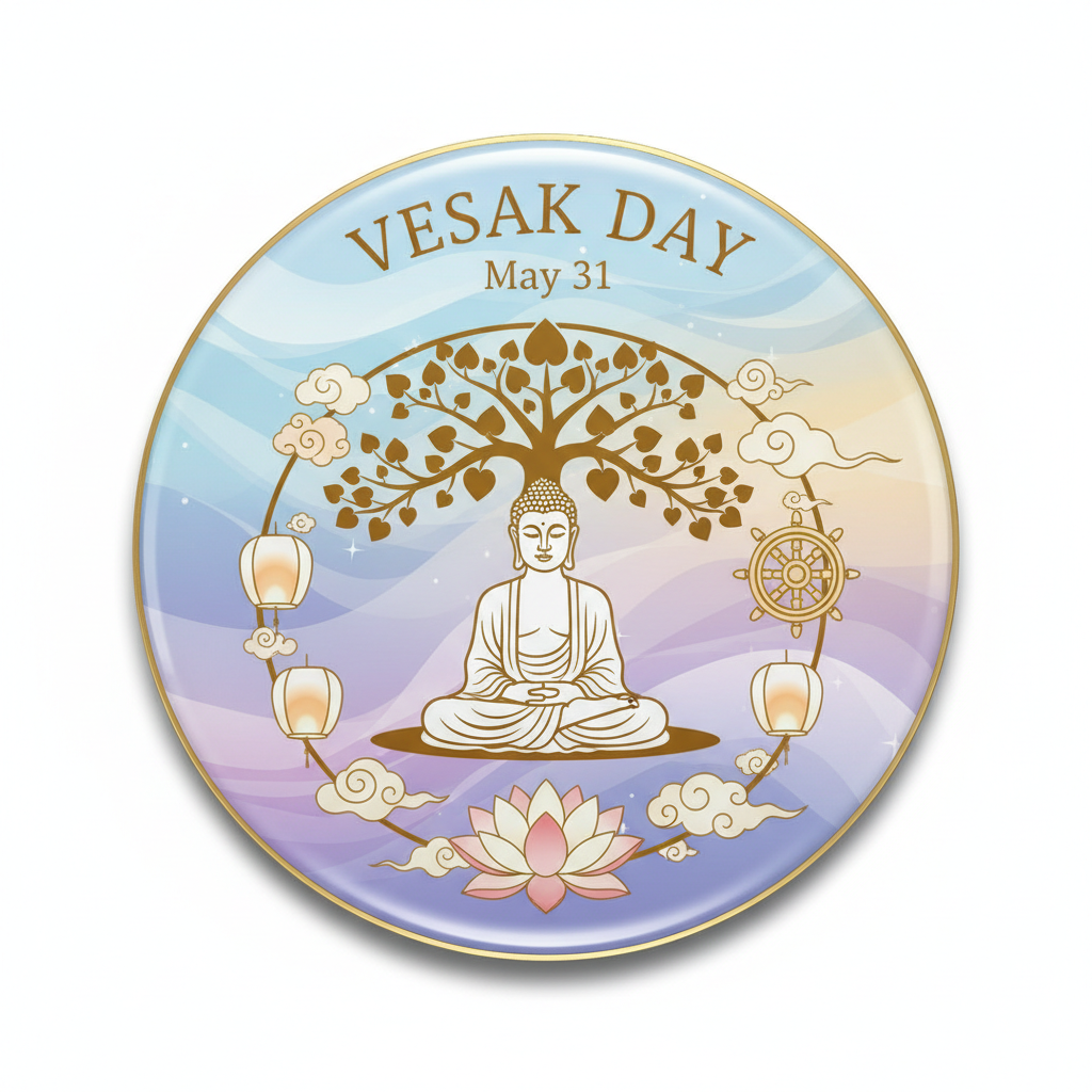 Vesak Day (May 31) Pinback 2.25-inch
