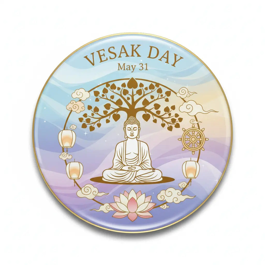 Vesak Day (May 31) Pinback 2.25-inch