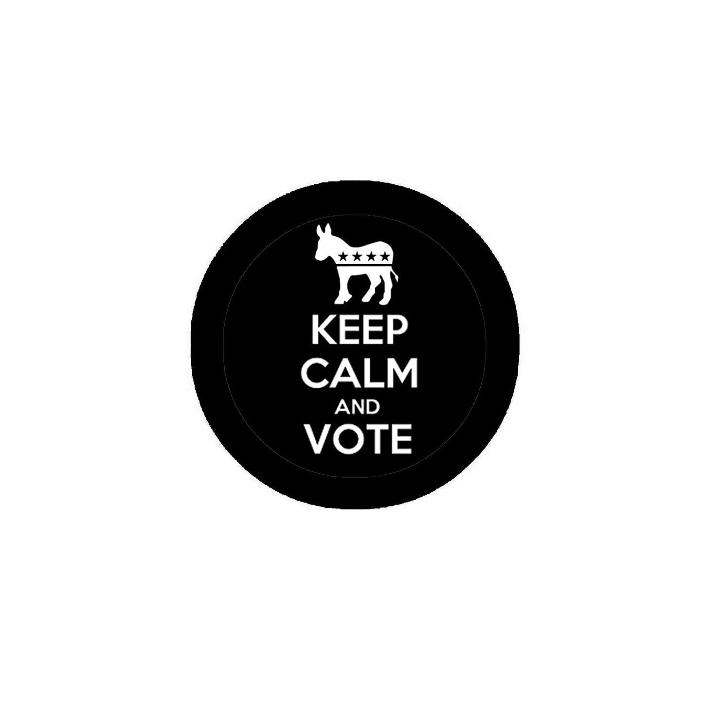 Keep Calm and Vote Pinback 2.25" Democrat