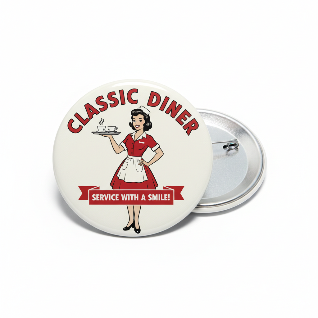 Waitress Pinback 2.25-inch
