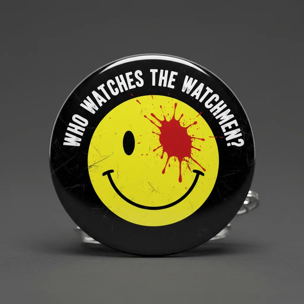 Who watches the Watchmen Pinback 2.25-inch