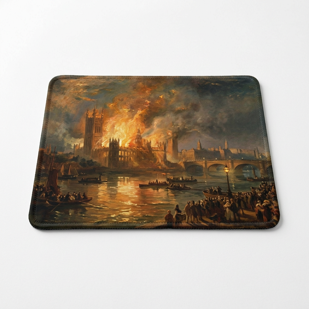 William Turner The Burning of the Houses of Parliament Mousepad