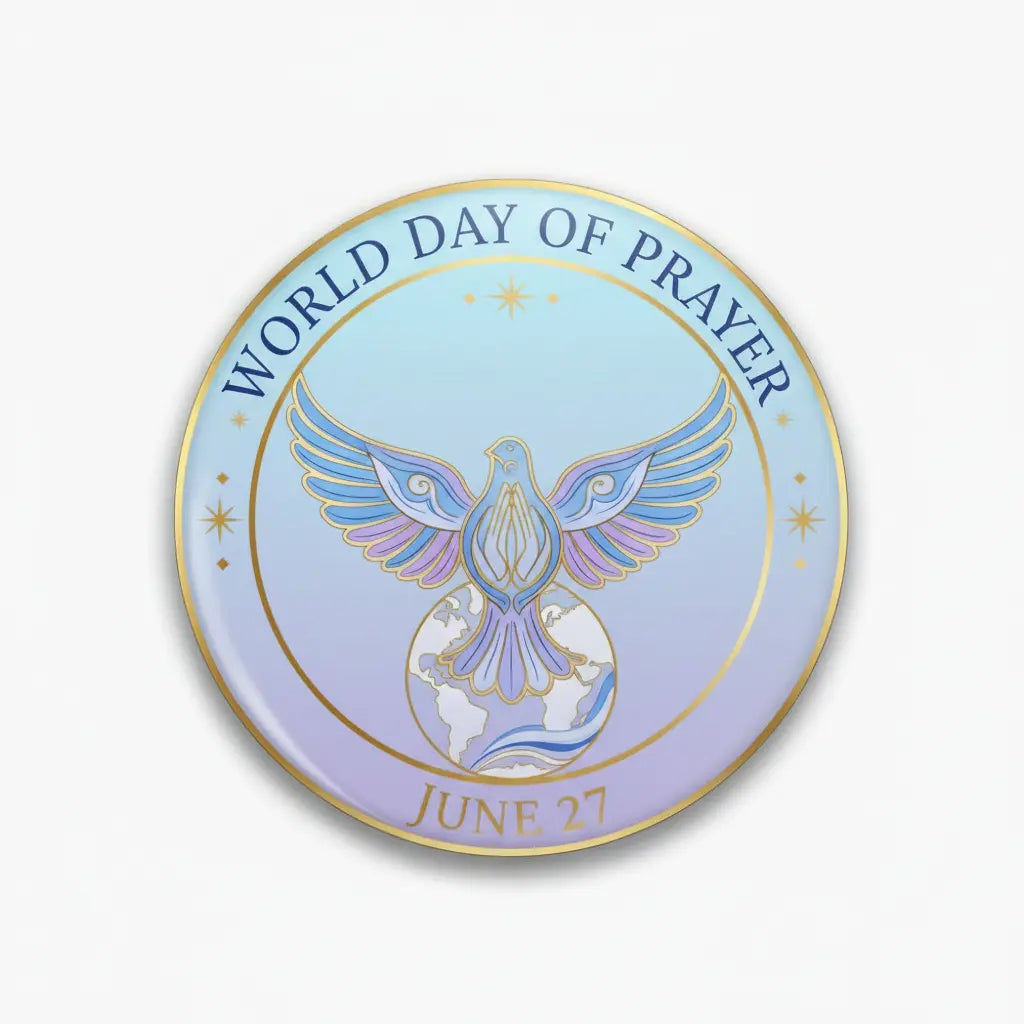World Day of Prayer (June 27) Pinback 2.25-inch