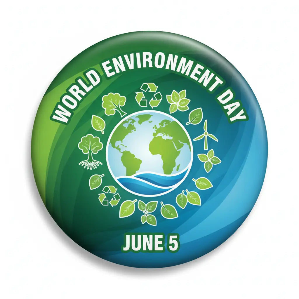 World Environment Day (June 5) Pinback 2.25-inch