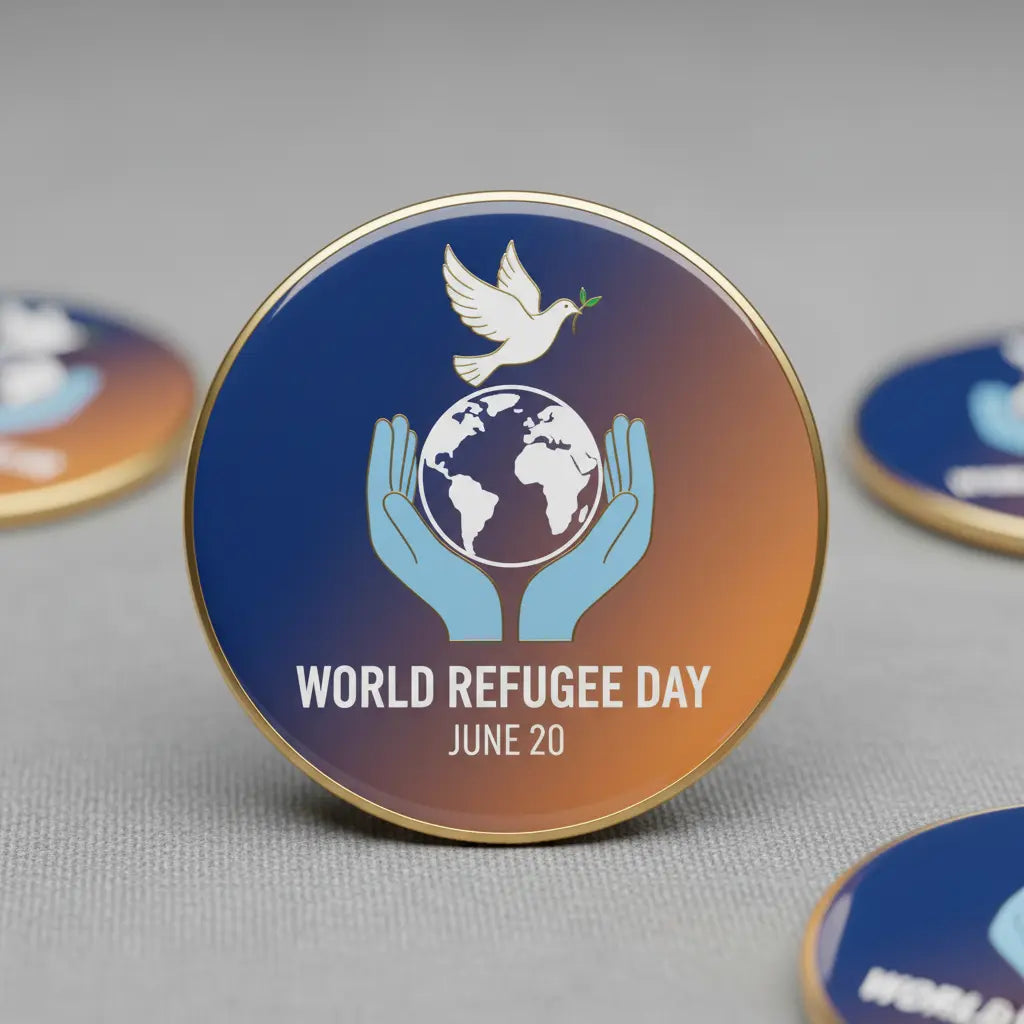 World Refugee Day (June 20) Pinback 2.25-inch