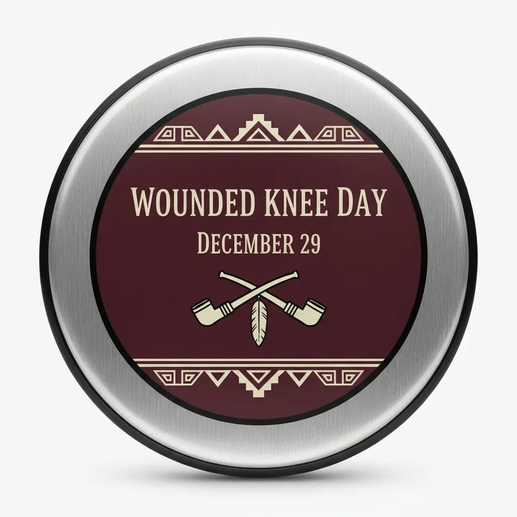 Wounded Knee Day (December 29) Pinback 2.25-inch