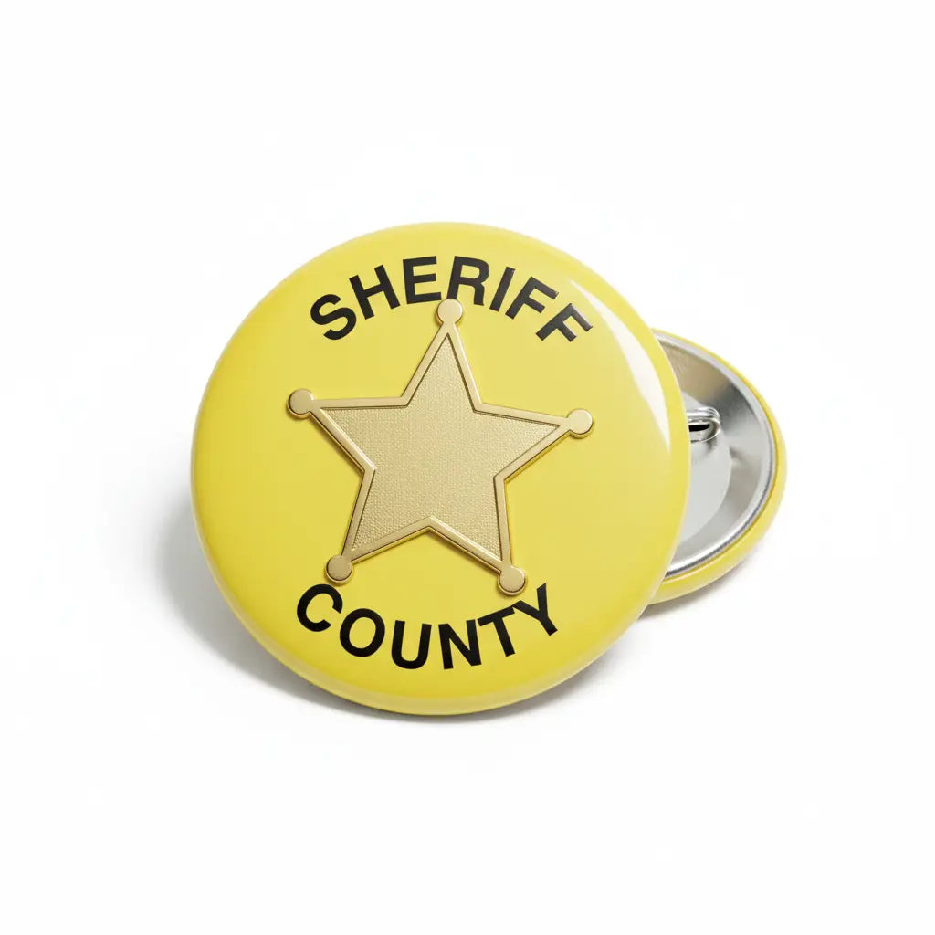 Yellow Sheriff Pinback 2.25-inch