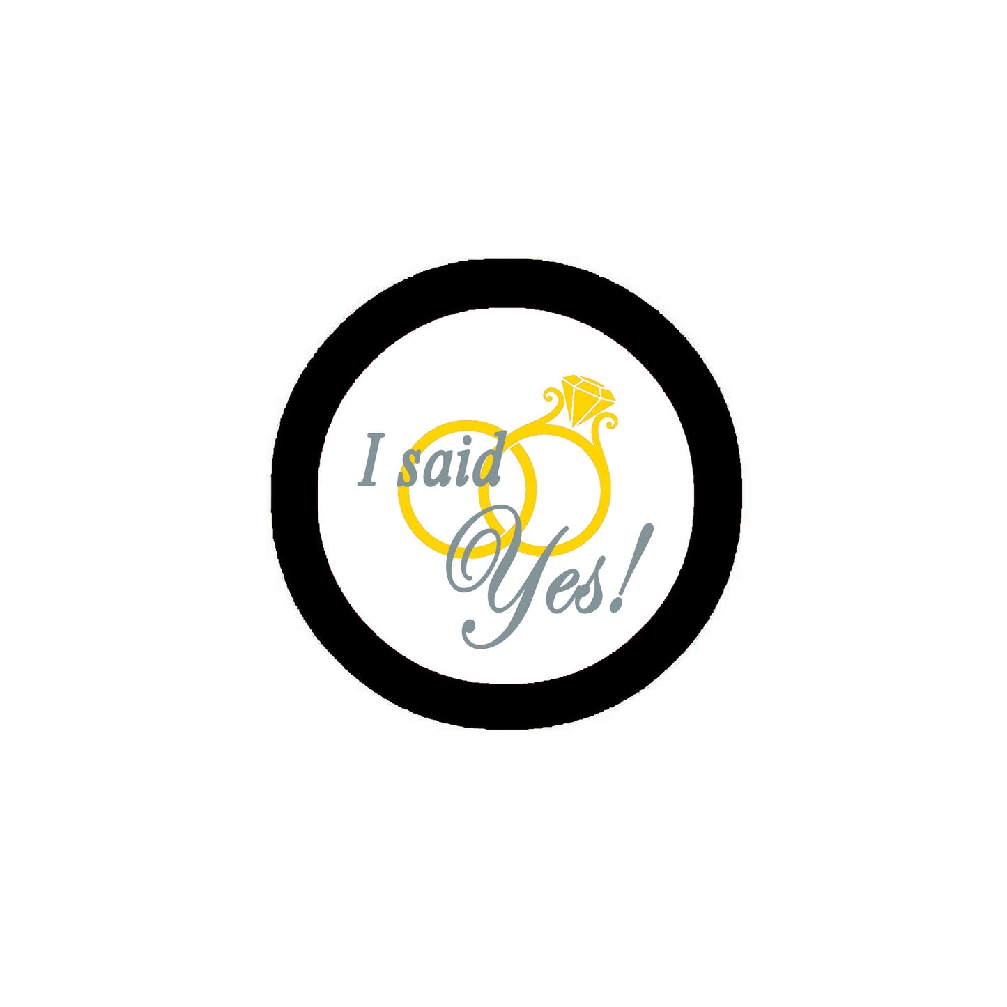 J'ai dit oui Pinback 2.25" Proposition de mariage