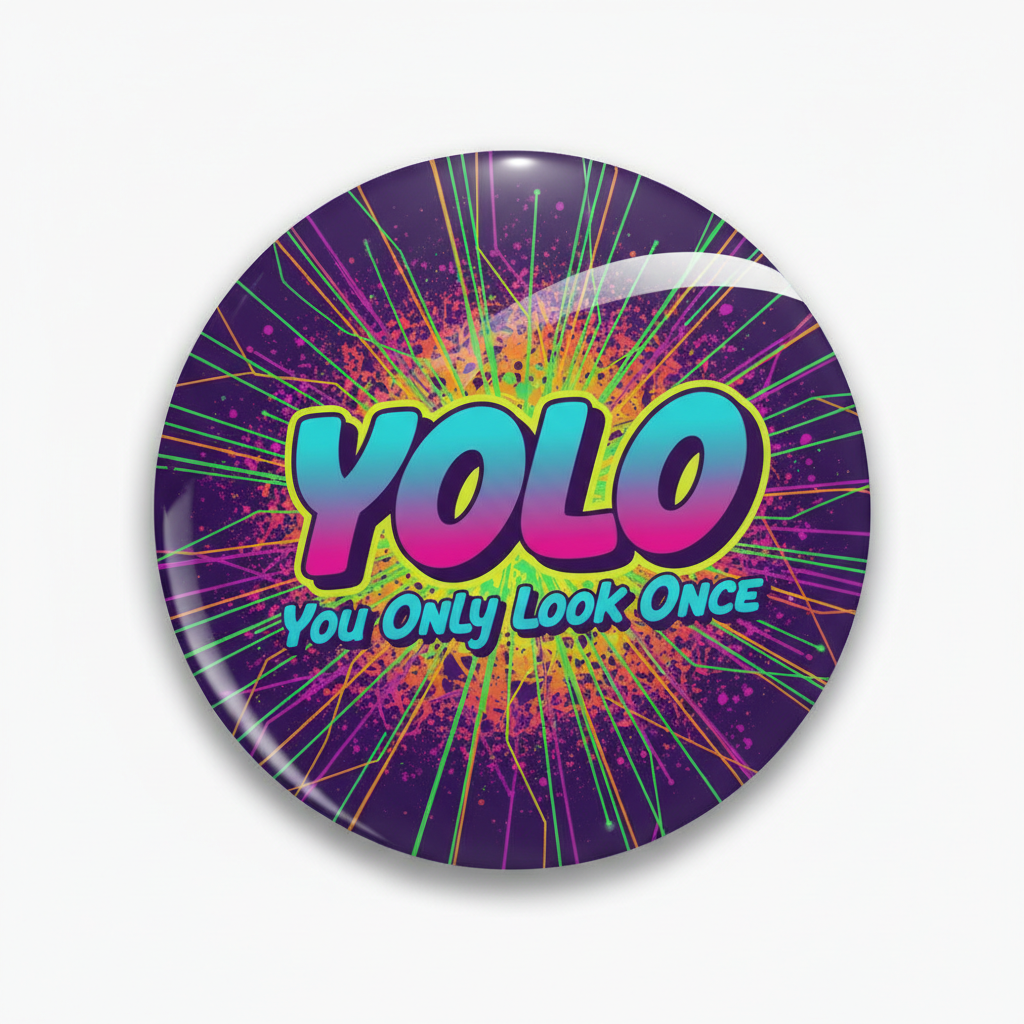 YOLO Positive Slogan Pinback 2.25-inch