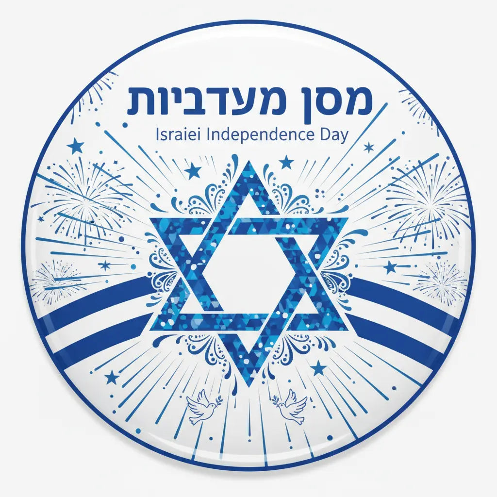 Yom Ha'atzmaut (April 21-22) Pinback 2.25-inch