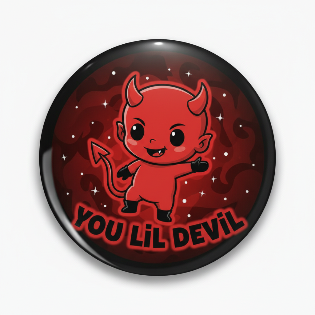 You lil Devil Pinback 2.25-inch