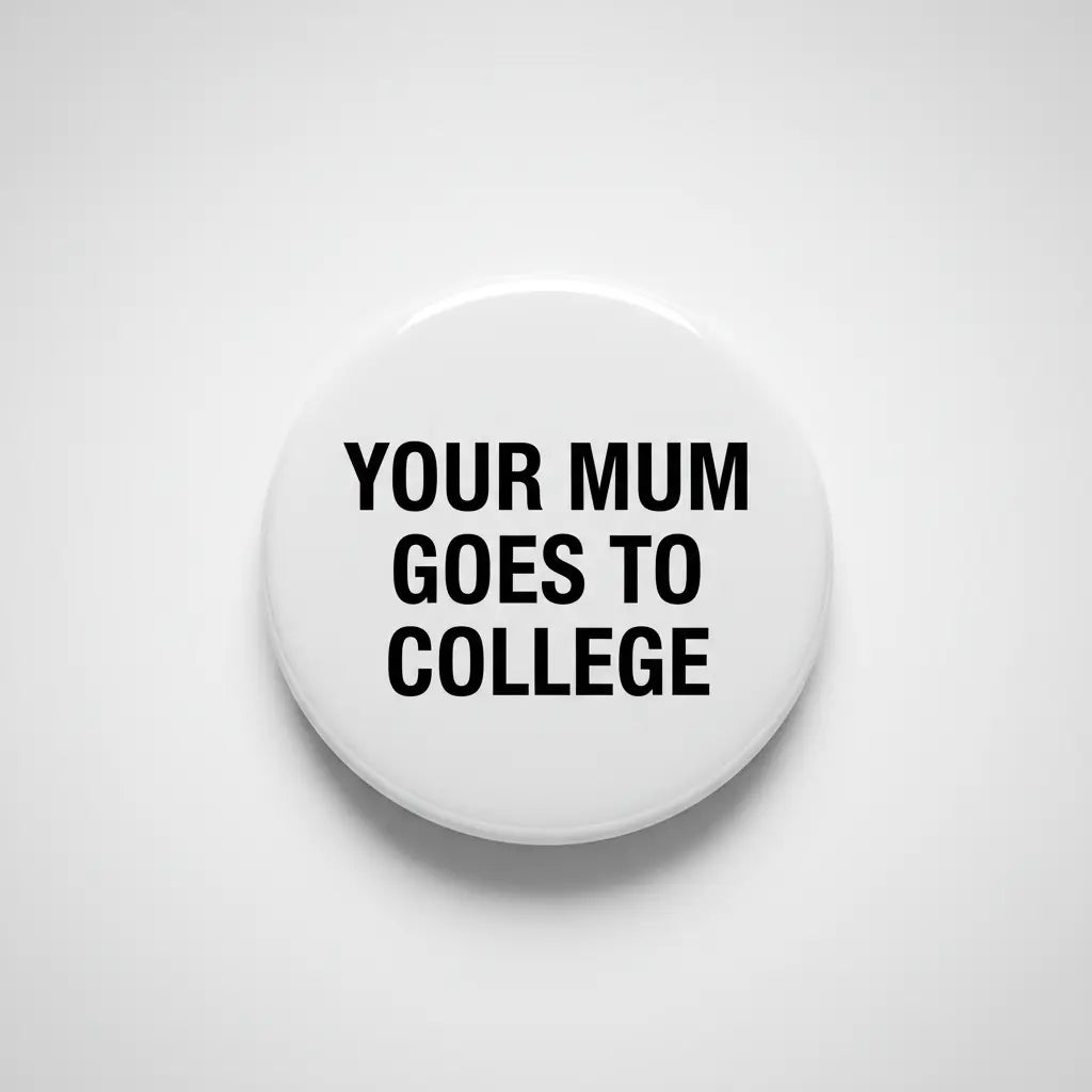 Your mum goes to college Pinback 2.25-inch