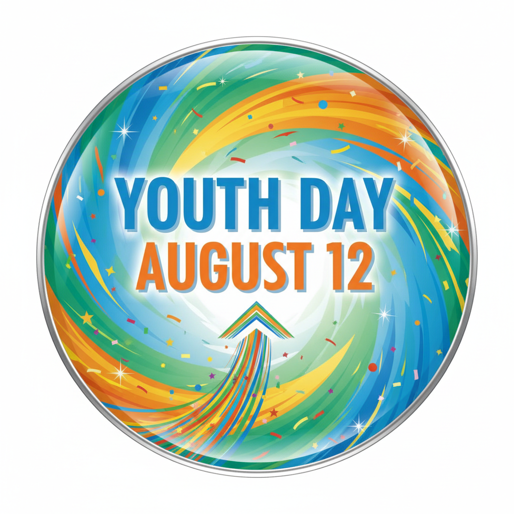 Youth Day (August 12) Pinback 2.25-inch