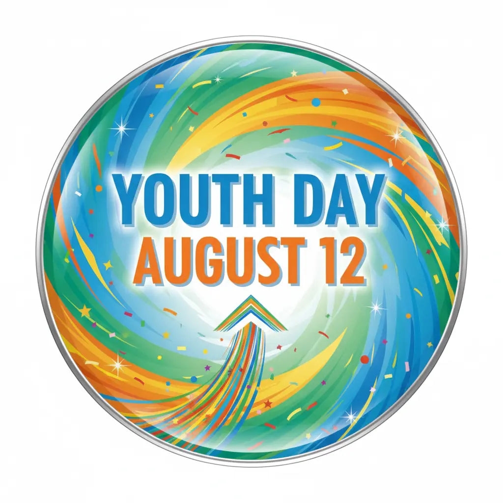 Youth Day (August 12) Pinback 2.25-inch