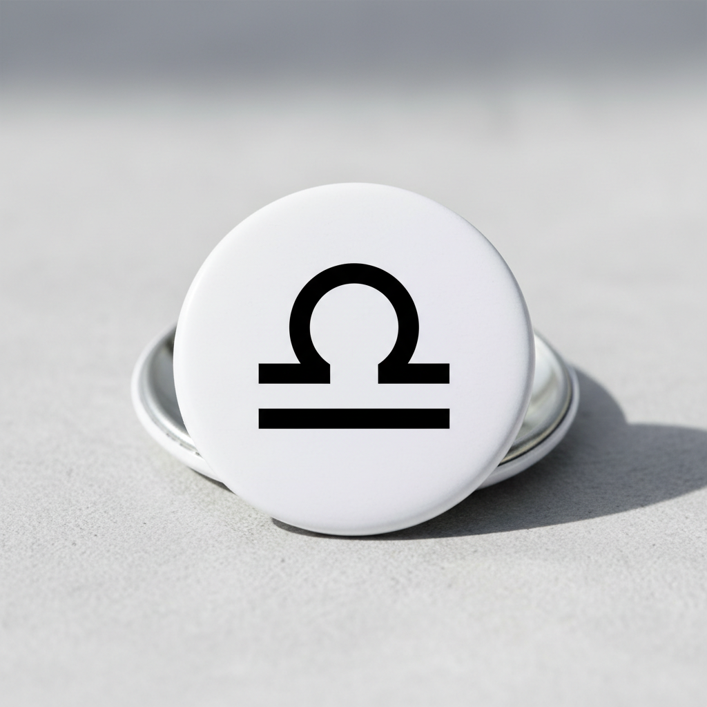 Zodiac Symbol Libra Pinback 2.25-inch