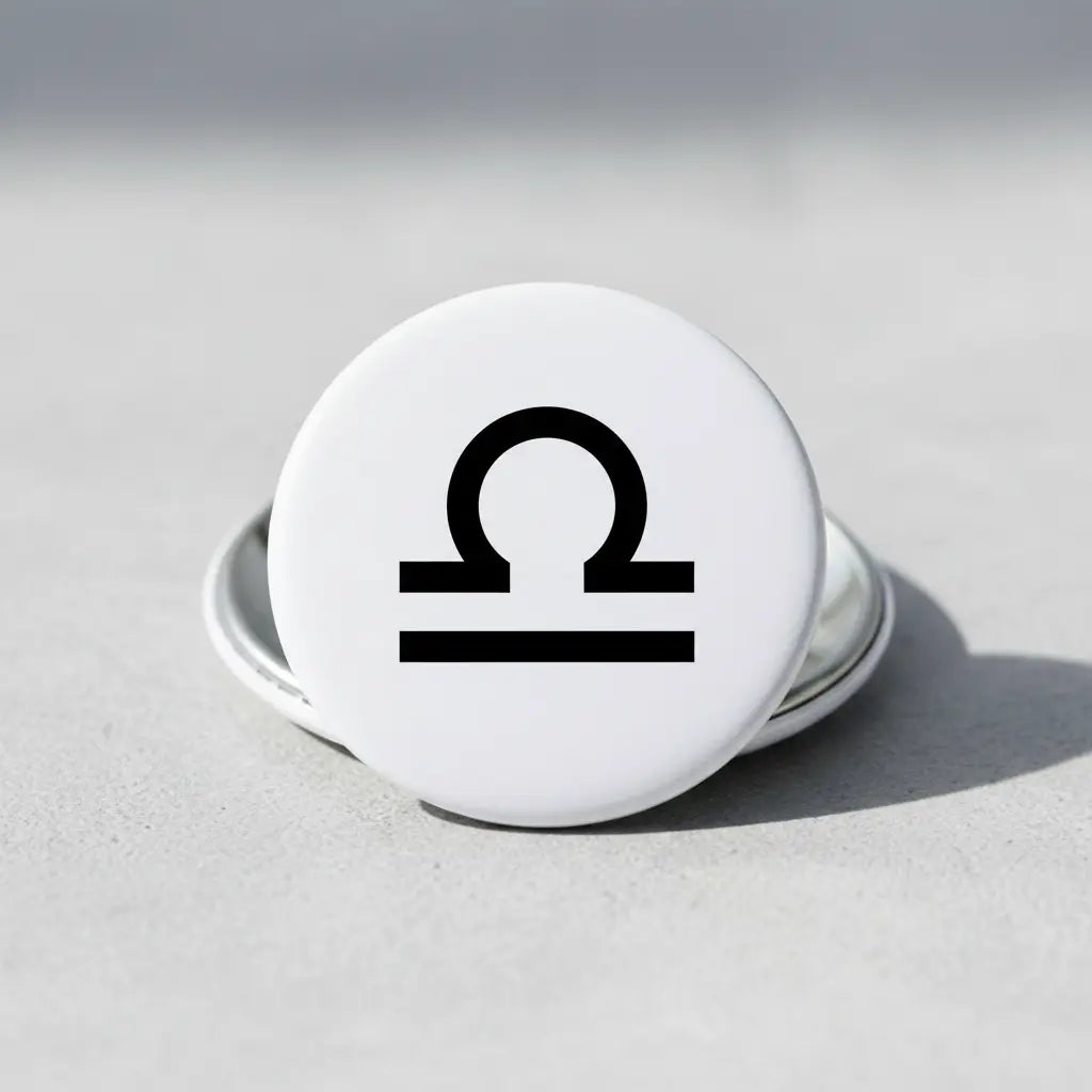 Zodiac Symbol Libra Pinback 2.25-inch