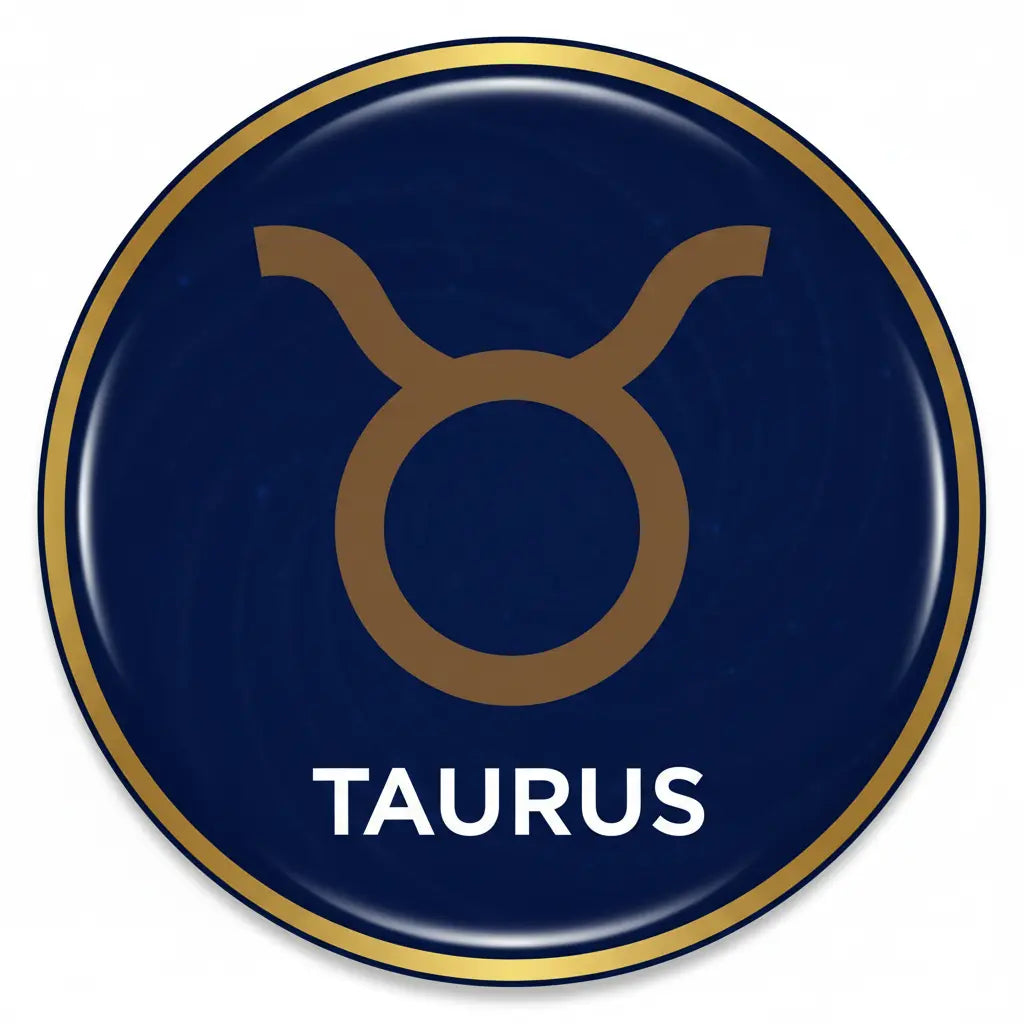 Zodiac Symbol Taurus Pinback 2.25-inch