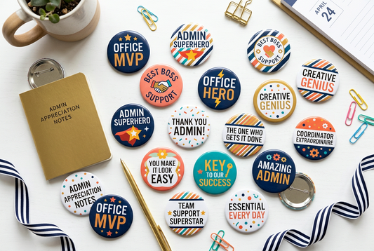 Administrative Professionals' Day with MyPinbacks