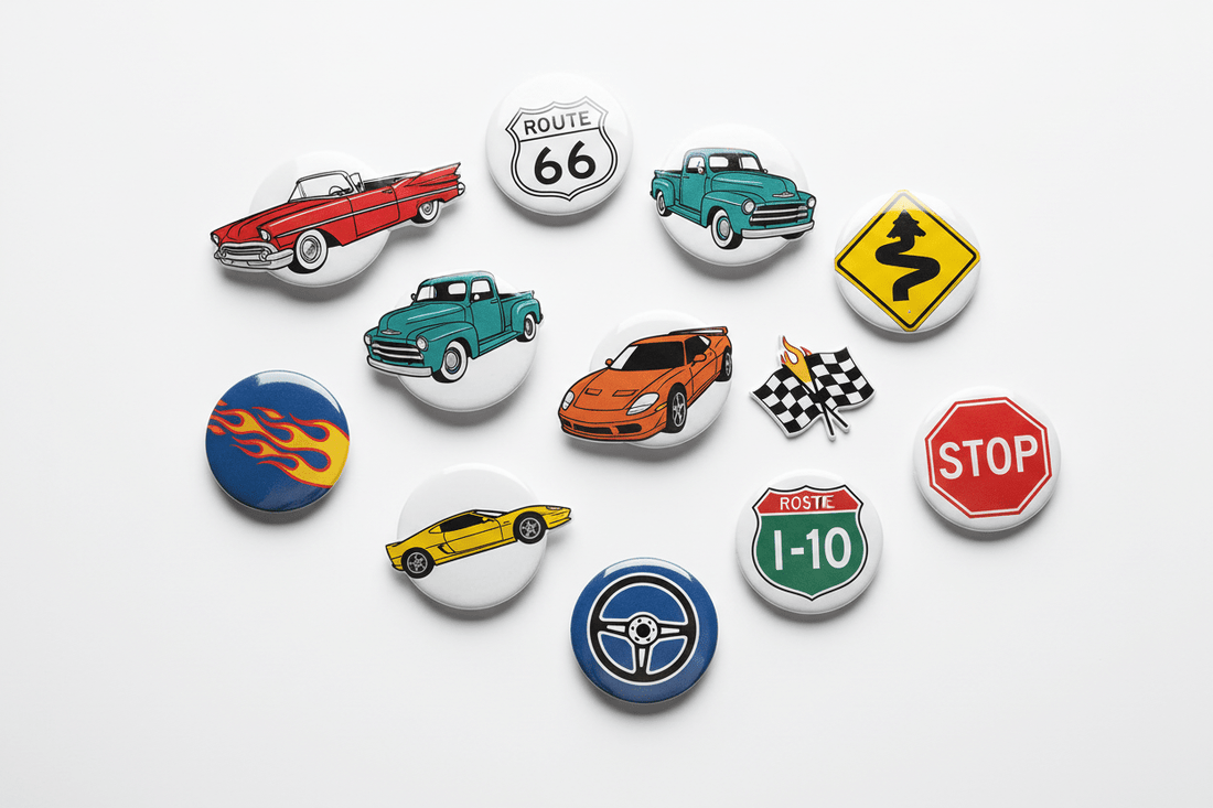 Automobile Pinbacks from mypinbacks.com - My Pinbacks