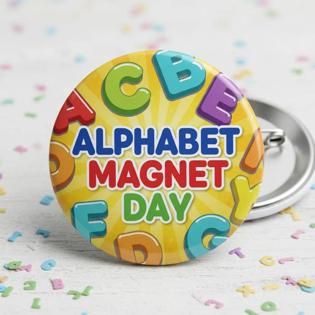 Celebrate Alphabet Magnet Day - My Pinbacks