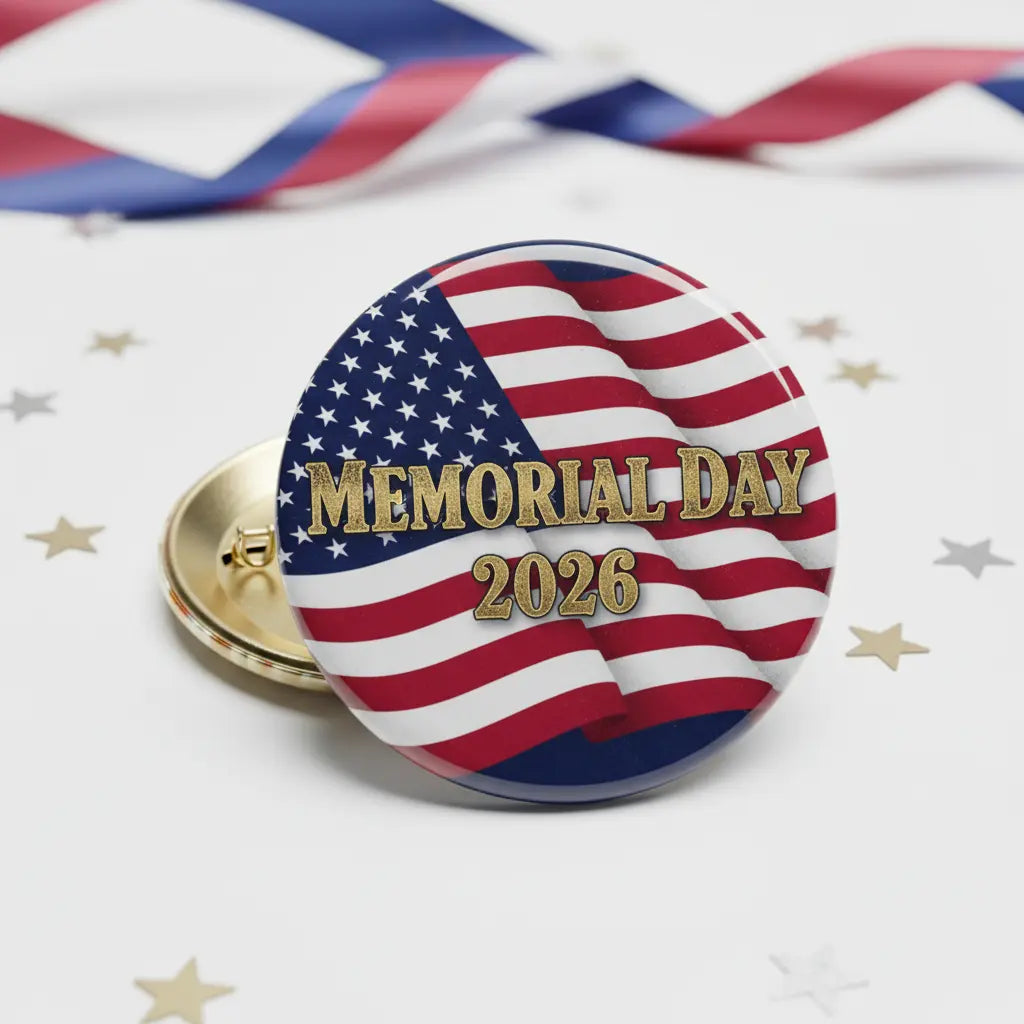 Celebrate Memorial Day 2026 - My Pinbacks