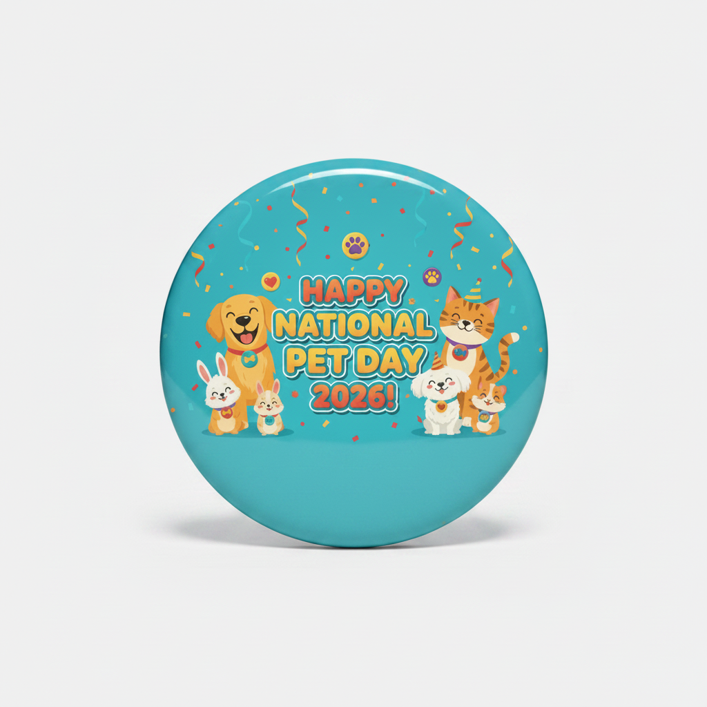 Celebrate National Pet Day 2026 - mypinbacks.com