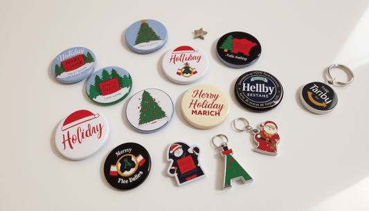 Christmas Marketing Essentials: Boost Holiday Sales with Custom Pinbacks, Magnets, and Keychains from MyPinbacks - My Pinbacks