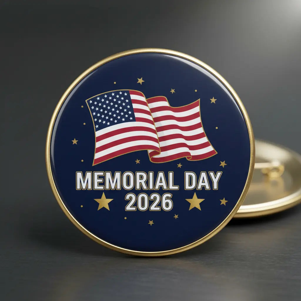 Commemorate Memorial Day 2026 - My Pinbacks