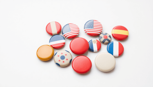 Country Flag Buttons: Innovative Design Ideas, Accessibility Tips, and Customization Trends for 2026 - My Pinbacks