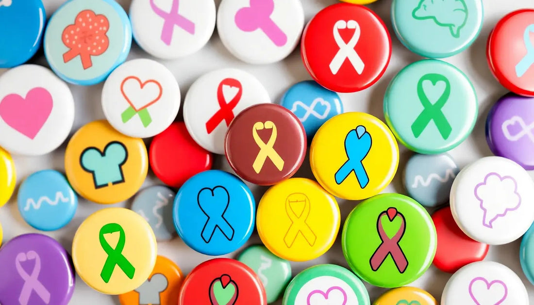 Empowering Mental Health Conversations with Impactful Awareness Buttons in 2026 - My Pinbacks