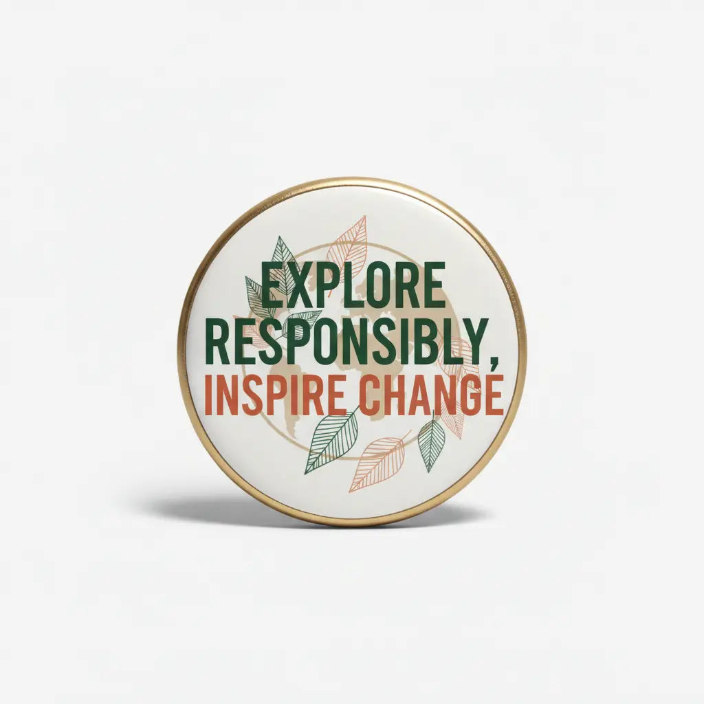 Explore Responsibly, Inspire Change - My Pinbacks