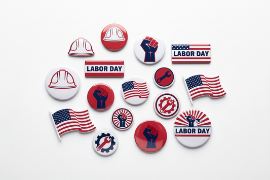 Labor Day Pinbacks and Magnets