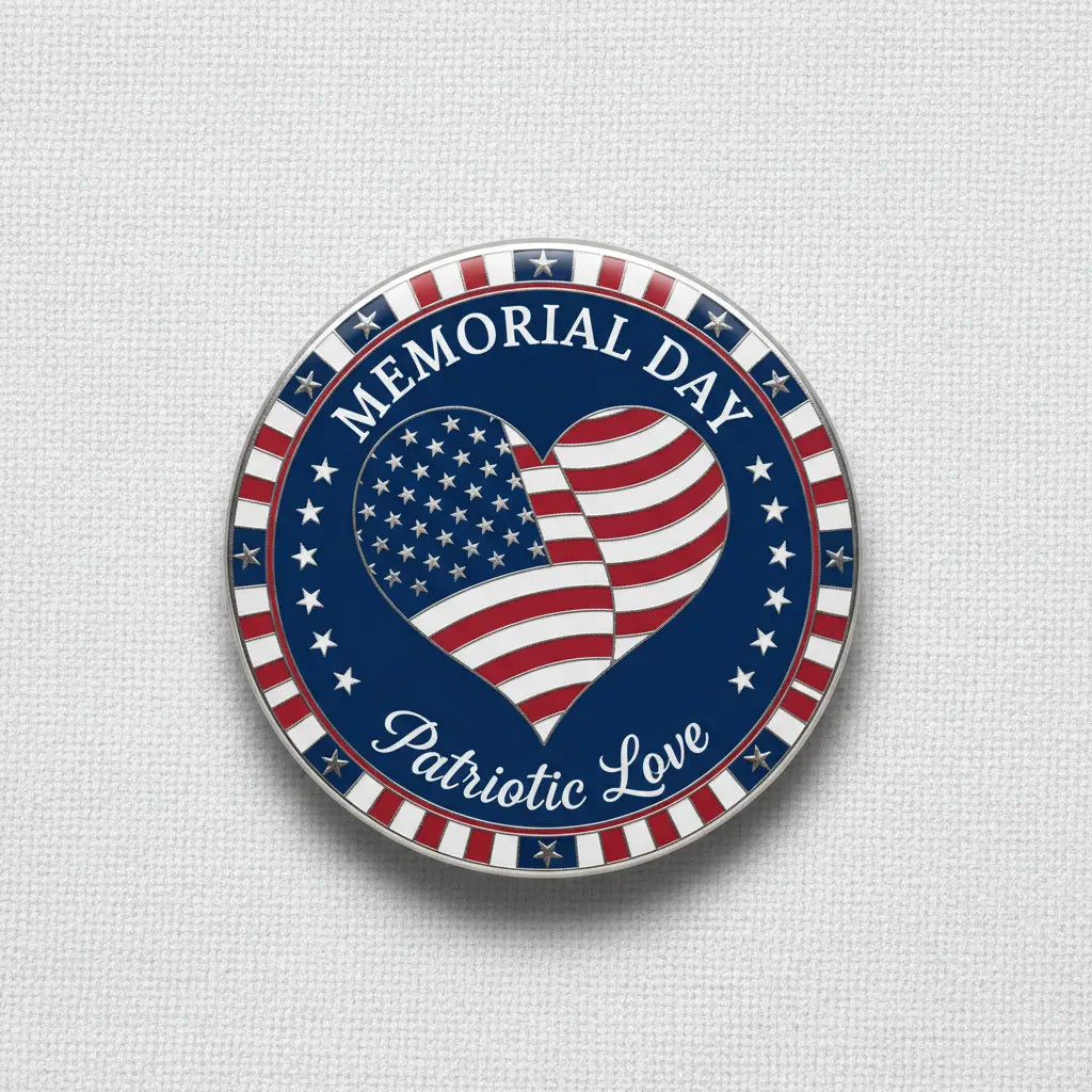 Memorial Day Patriotic Love - My Pinbacks