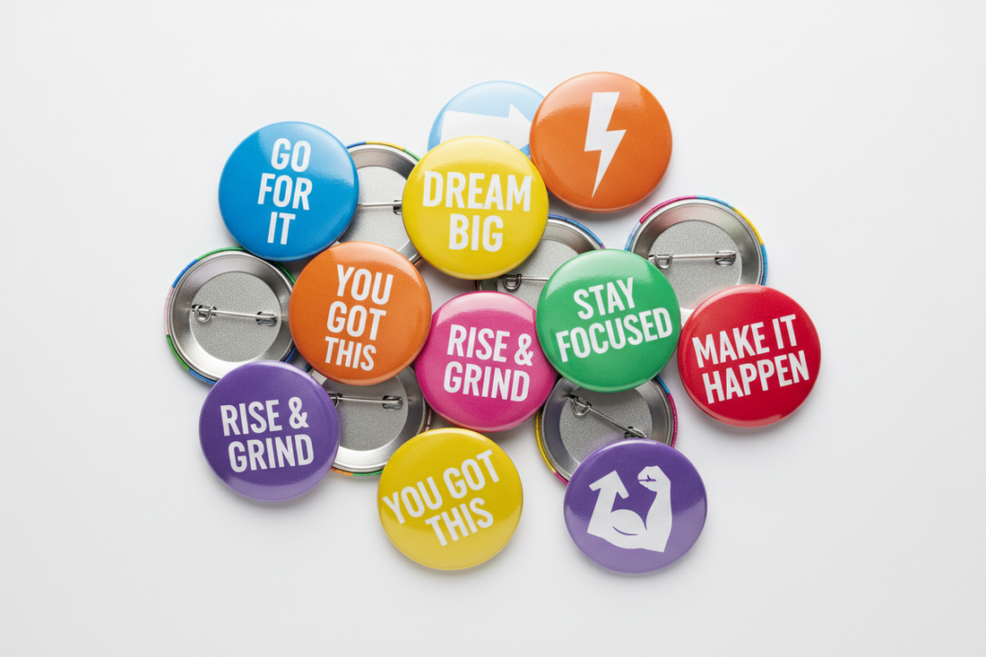 Motivational Pins That Spark Productivity - mypinbacks.com