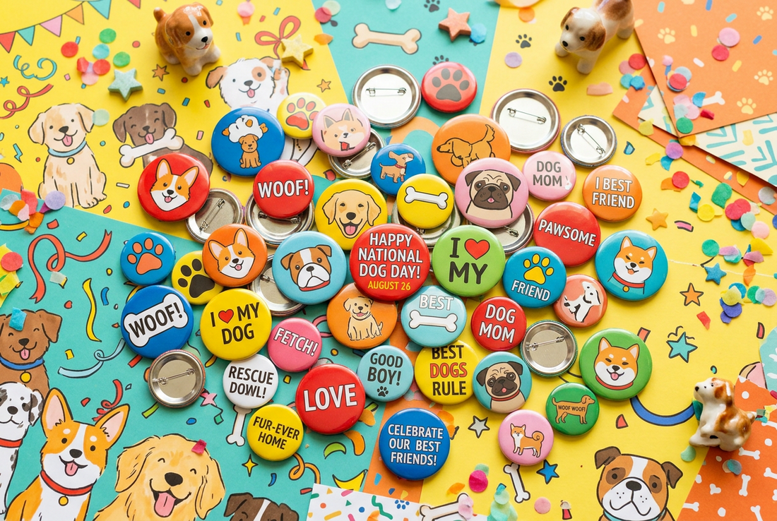 National Dog Day with MyPinbacks: Bark-Worthy Campaigns Using Custom Pins, Magnets, Keychains, and Mousepads to Boost Local Engagement