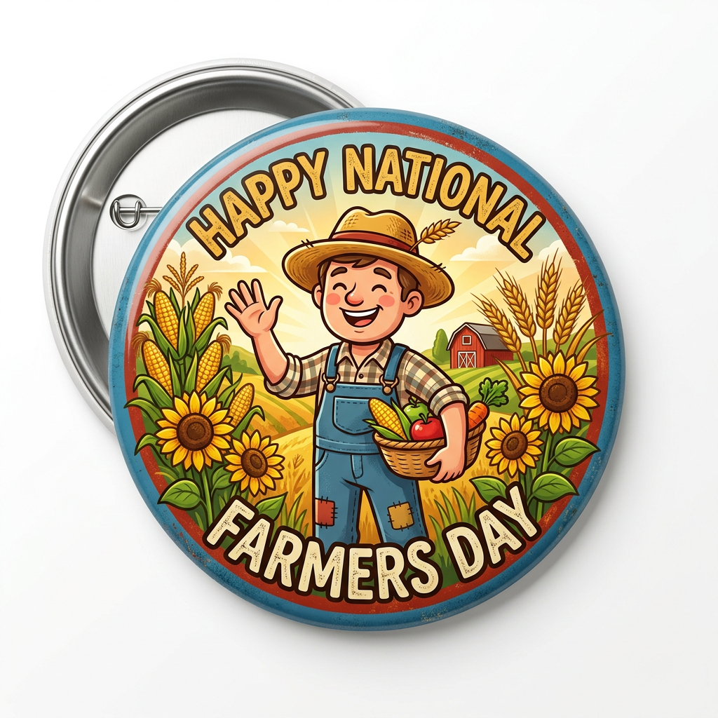 National Farmers Day Campaign Kit with MyPinbacks: Elevate Local Outreach Using Custom Pins, Magnets, Keychains, and Mousepads