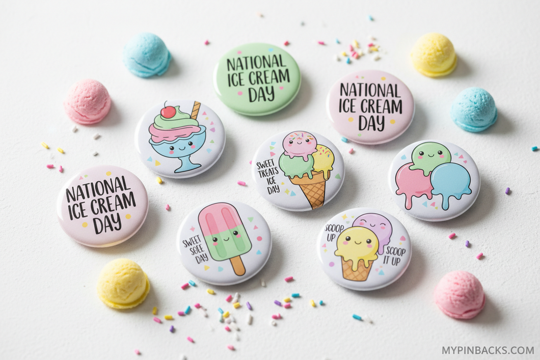 National Ice Cream Day Pinbacks from mypinbacks.com