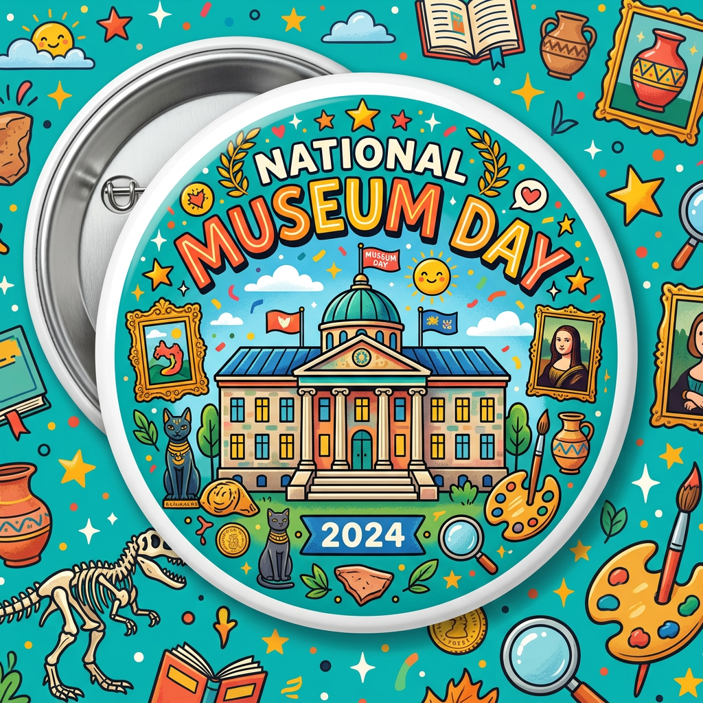National Museum Day Marketing: Boost Visitor Engagement with MyPinbacks Custom Pins, Magnets, and Keychains