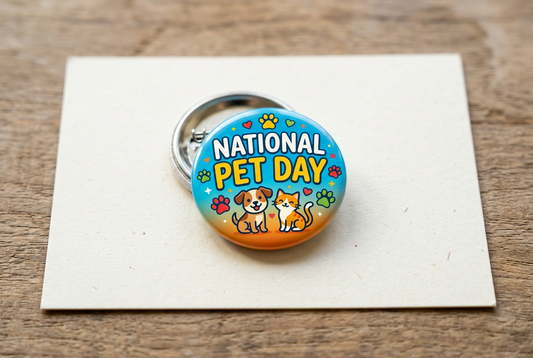 National Pet Day Marketing with MyPinbacks: Drive Engagement with Custom Pinbacks, Magnets, Keychains, and Mousepads