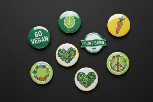 Vegan and Vegetarian Pinbacks