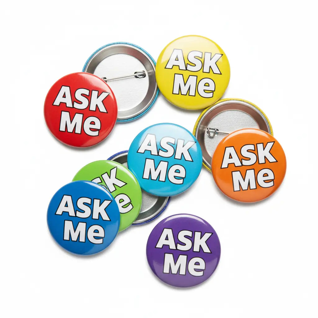 Ask Me Pinbacks Buttons - My Pinbacks