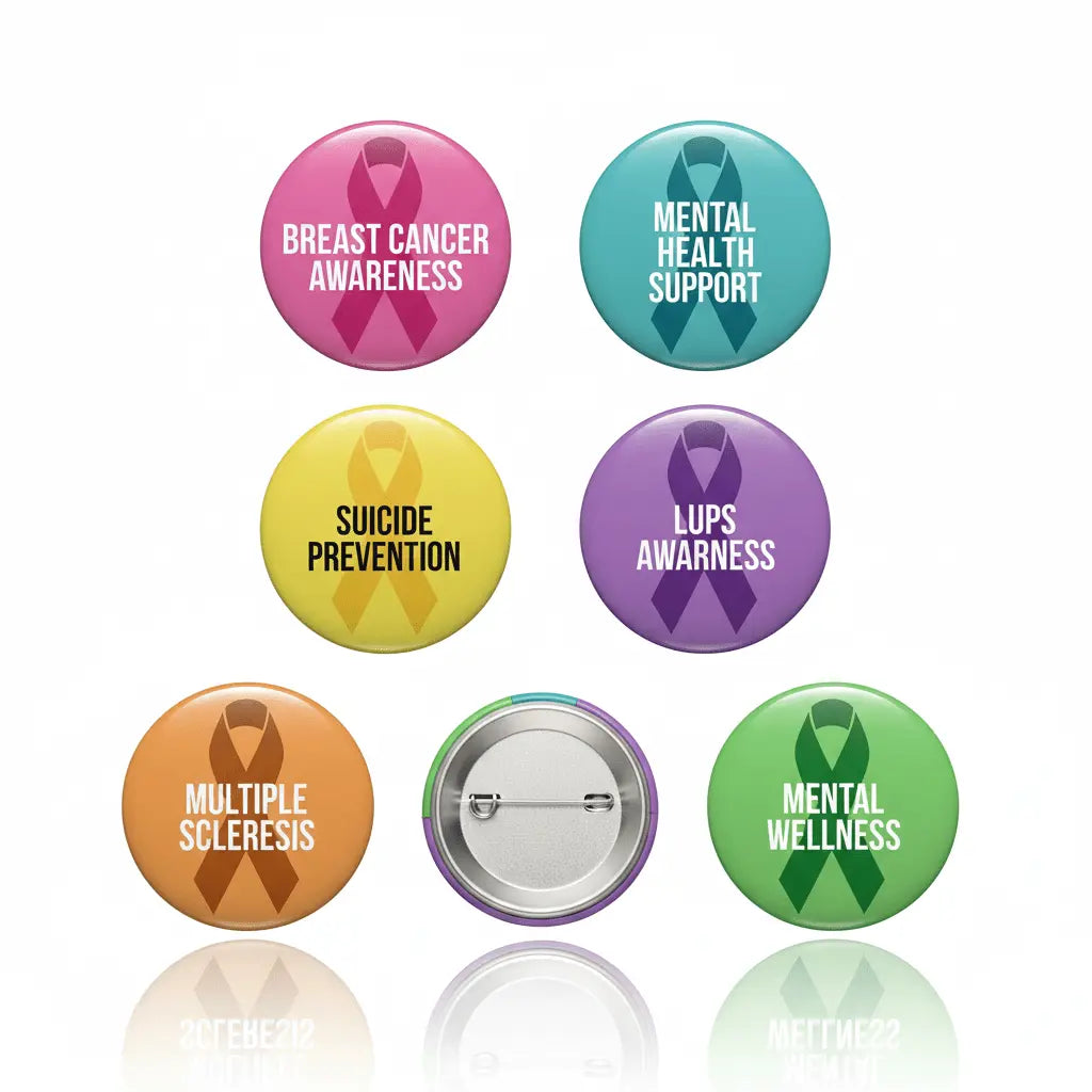 Awareness and Health Pinbacks Buttons - My Pinbacks