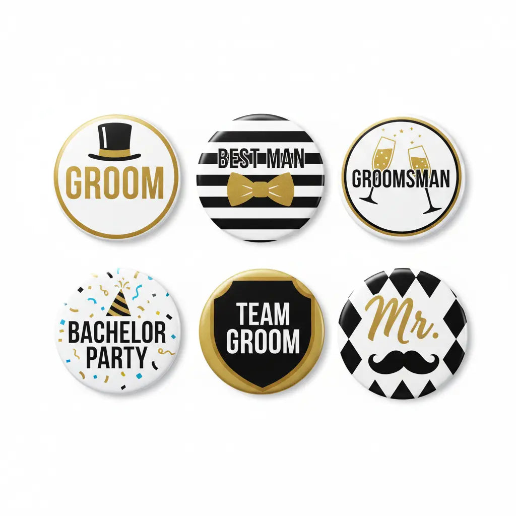 Bachelor Wedding Pinbacks - My Pinbacks
