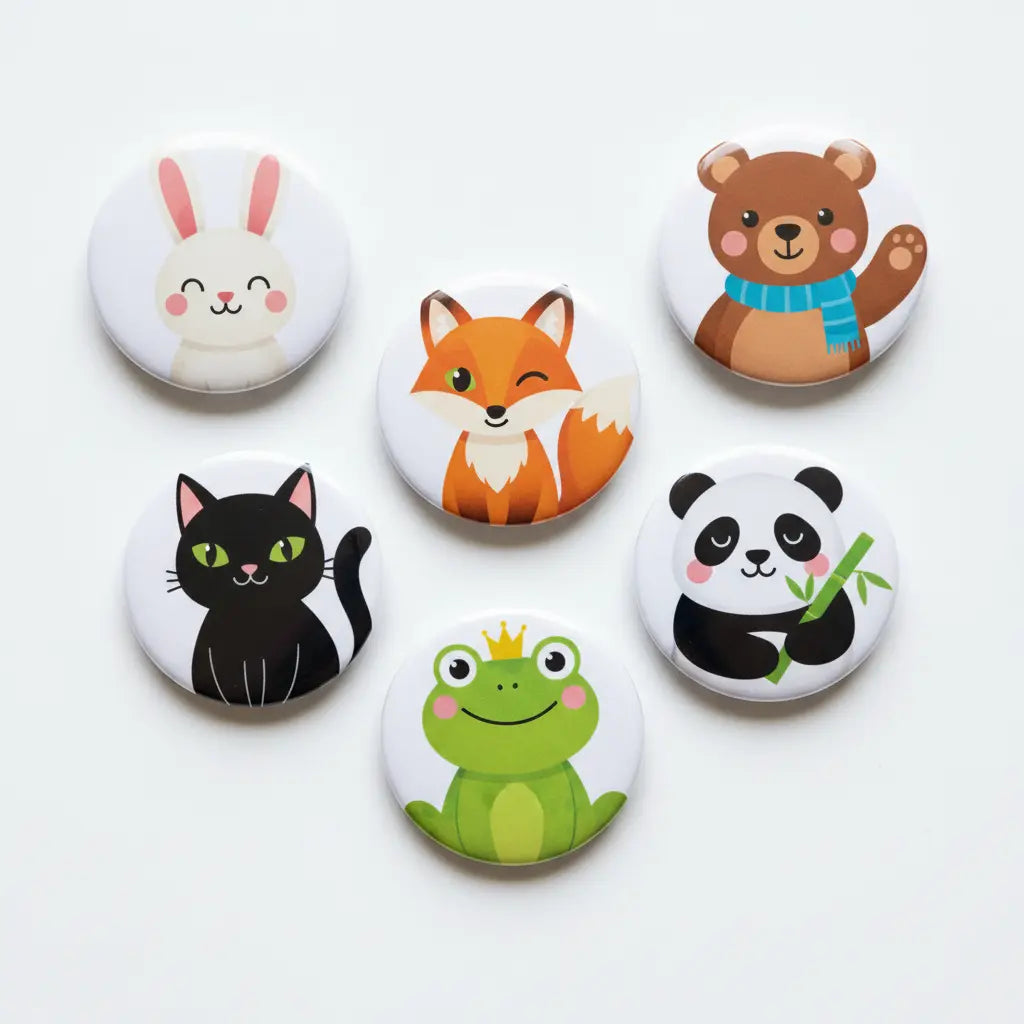 Cute Animals Custom Button Pinbacks - My Pinbacks