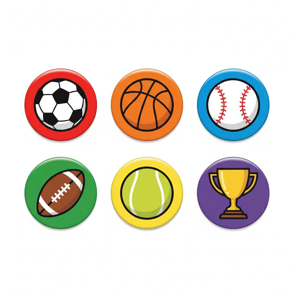 Custom Sports Button Pin Pinbacks - My Pinbacks