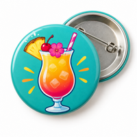 Drink-themed Pin Buttons