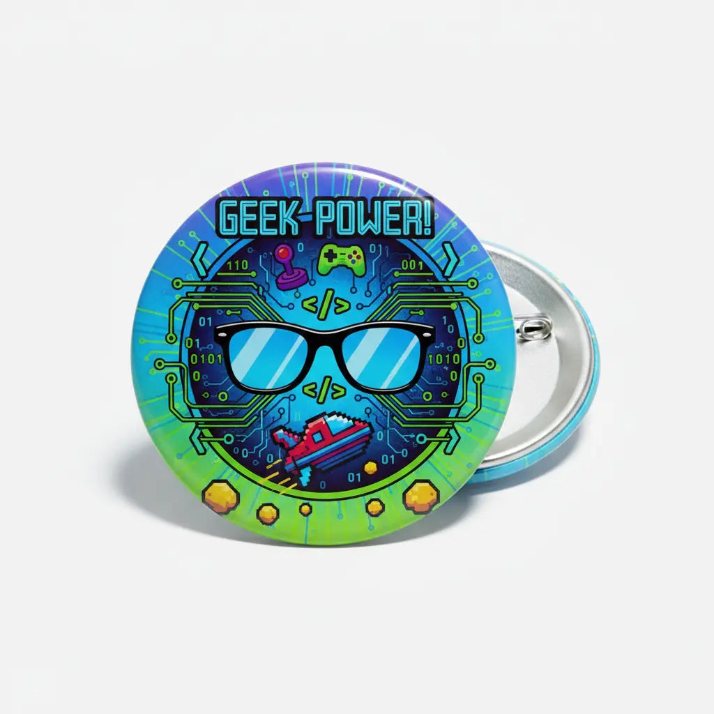 Geek Nerds Button Pin Badge Pinbacks - My Pinbacks
