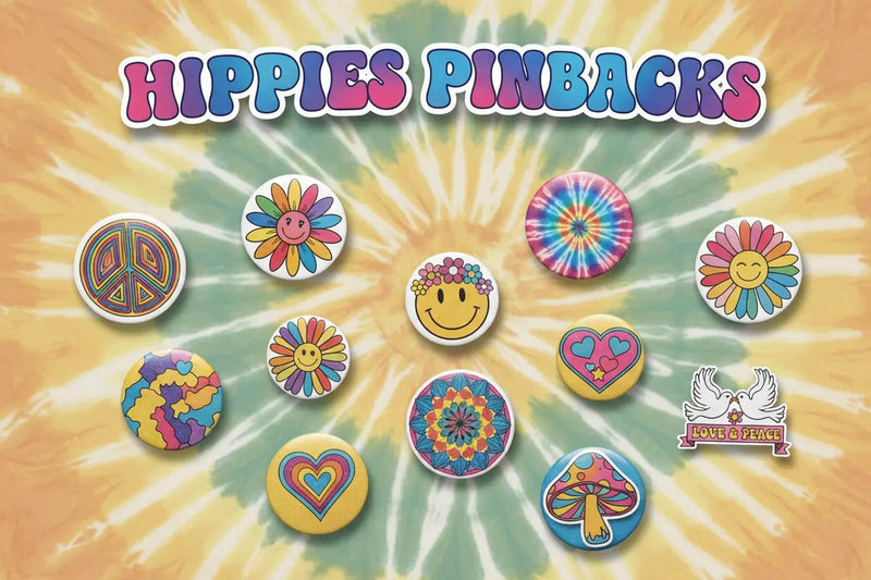 Hippies Pinbacks Buttons - My Pinbacks